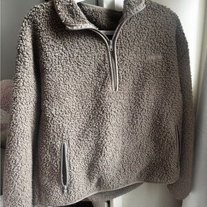 Skims brown cropped fleece